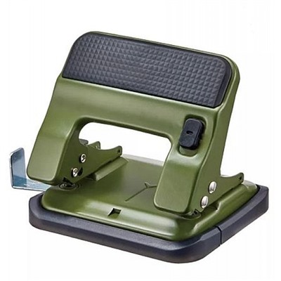 Дырокол 2 отверстия на  30 листов 09616GREEN металл зеленый (1955939) KW-Trio