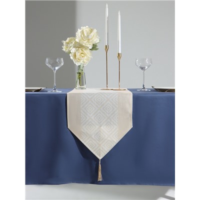 Дорожка на стол «Этель. Геометрия», 35×180 см, 200 г/м², бежевая