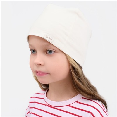 Шапка для девочки KAFTAN Dream, бежевая, размер 52-54 (5-7 лет)