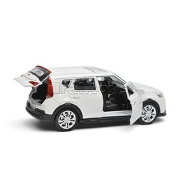 Машина металл KIA soul длина 12 см, двери, багаж., инерц, белый