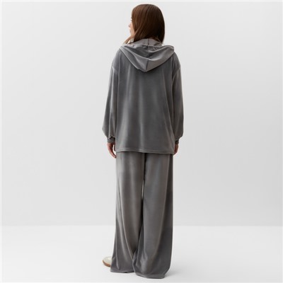 Костюм женский (толстовка, брюки) KAFTAN Plushy, размер 40-42, серый