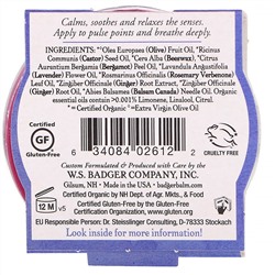 Badger Company, Органический бальзам для сна, лаванда и бергамот, 21 г (0,75 унции)