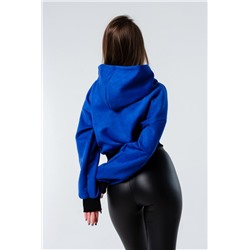 Свитшот 4 оверсайз короткий (Васильковый)