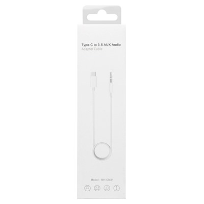 Кабель Type-C - 3.5mm - MH-CM21  100см   (white)