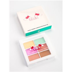 Палетка консилеров для лица, 6 цв., водостойкая