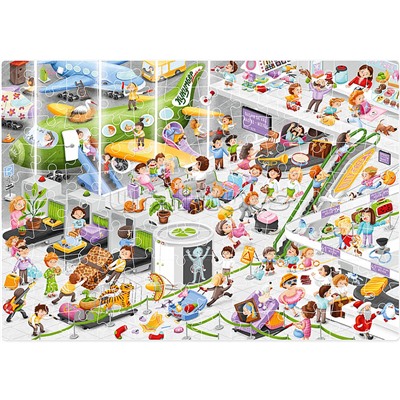 Пазл 120 "Аэропорт" Виммельбух