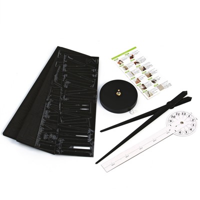 Часы настенные интерьерные большие, 3d «Лорье», плавный ход, наклейка, d=120 см, чёрные