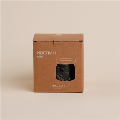 Банка для сыпучих продуктов SL Home «Ивелин», 1 л, 12×12 см, с деревянной крышкой, стекло, прозрачная