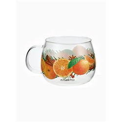 Кружка новогодняя стеклянная «Аромат праздника», 400 мл