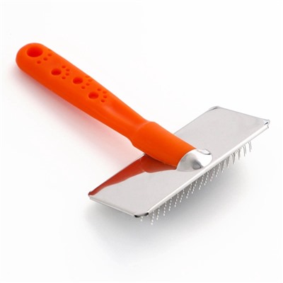 Пуходёрка «Лапки» средняя, 9×12 см, с каплями, оранжевая