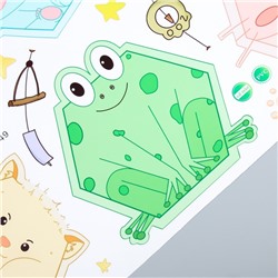 Наклейка пластик интерьерная цветная "Зверята-шестигранники" 40х60 см