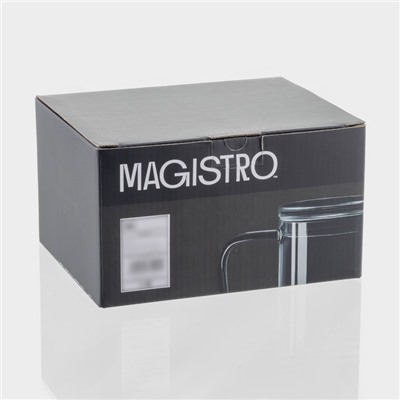 Кружка - мешалка Magistro «Слот», 400 мл, 11.5×8×12.2 см, стекло, прозрачная