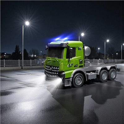 Машина "Военный автовоз" с танком  р/у 27 MHz, в коробке