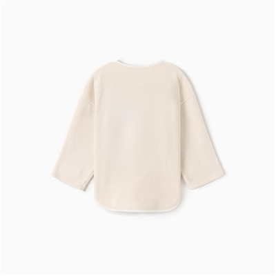 Свитшот флисовый детский MINAKU: Fleece Soft, бежевый, рост 110 см