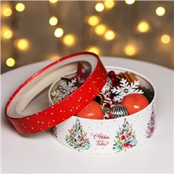 Коробка подарочная новогодняя с окном «С Новым годом» 21×21×8 см