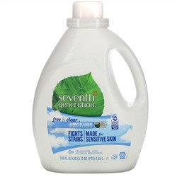 Seventh Generation, Laundry Detergent, Free & Clear, 100 fl oz (2.95 L)