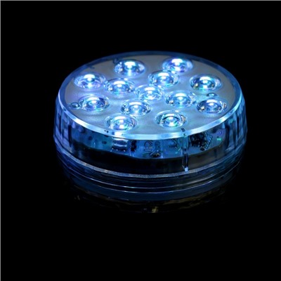 Светильник подводный, 13 LED, 4 Вт, IP68, RGB, от батареек 3хААА (не в комплекте)