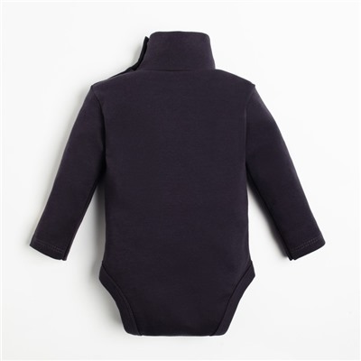 Боди-водолазка «Крошка Я» BASIC LINE, рост 68-74 см, тёмно-серое