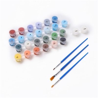 Картина по номерам на холсте с подрамником «Дельфины-друзья», 40×50 см