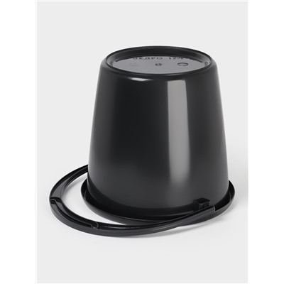 Ведро хозяйственное СибПолимер, 12 л, пластик, чёрное