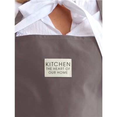 Фартук «Этель» Kitchen, 60×70 см, серый, 100% хлопок, саржа 220 г/м²