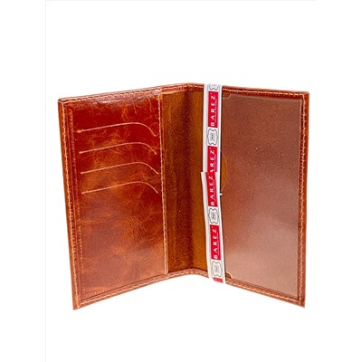 Обложка на паспорта из натуральной кожи, цвет коричнево-рыжий