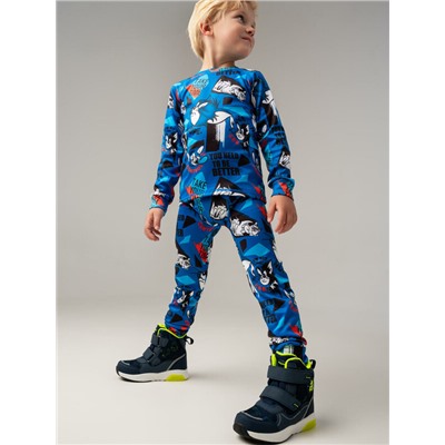 Термокомплект трикот. для мальчиков: фуфайка (футболка) с длин. рук, брюки для эпизод. использования