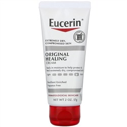 Eucerin, Original Healing, оригинальный заживляющий крем для очень сухой и чувствительной кожи, без отдушек, 57 г (2 унции)