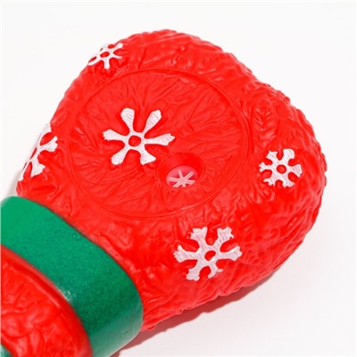 Игрушка для собак пищащая «Новогодняя кость», виниловая, 18×5.6×4 см