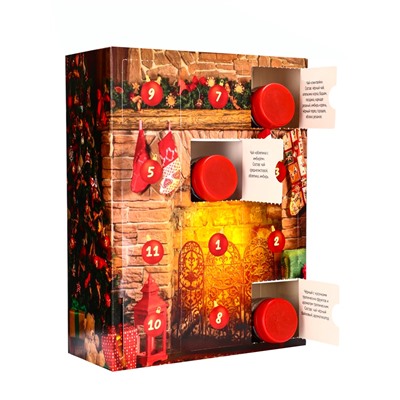 Чай подарочный адвент-календарь «Новогодний очаг», 215 г