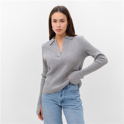 Джемпер с V-горловиной женский MIST, размер 40-42, серый