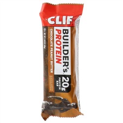Clif Bar, Протеиновый батончик Builder's с шоколадом и арахисовым маслом, 12 батончиков, весом 68 г (2,4 унции) каждый