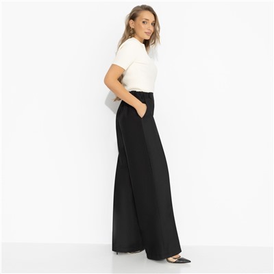 Брюки с деликатным блеском, Минимализм с акцентами (чёрные)