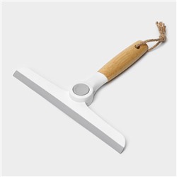 Водосгон Meli, с поворотным сгоном TRP, бамбуковая ручка, 24×20 см