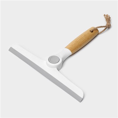 Водосгон Meli, с поворотным сгоном TRP, бамбуковая ручка, 24×20 см