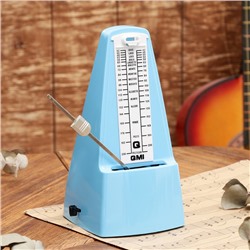 Метроном механический Gleam, синий, 40-408 ударов в минуту, 21×10×12 см