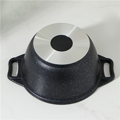 Кастрюля KUKMARA, 1 л, d=18 см, h=13.5 см, стеклянная крышка, антипригарное покрытие, литой алюминий, тёмно-серая