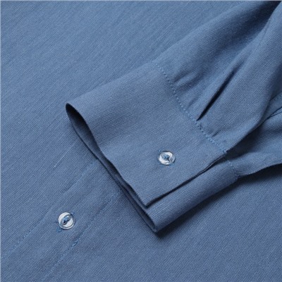 Рубашка мужская с длинным рукавом MIST, размер 48, синяя