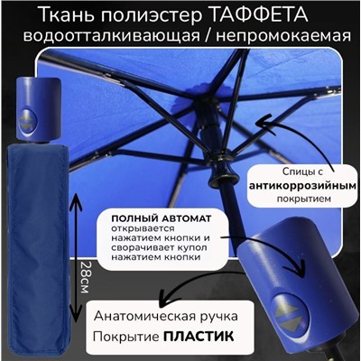 Зонт Universal ,синего цвета , однотонный