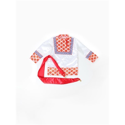 Карнавальный костюм детский «Никитка»: рубашка косоворотка, брюки, кушак, р. 134