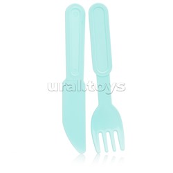 Бытовая техника "Микроволновка" с кухонными приборами и набором продуктов, бирюзовый, (свет, звук) в коробке