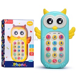 Телефон "Музыкальная совушка" на батарейках, в коробке