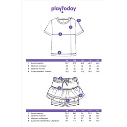 Комплект (Футболка+Юбка-шорты) PLAYTODAY, 1121425