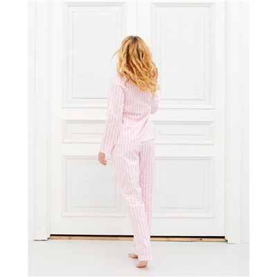 Рубашка ночная женская KAFTAN Beautiful, белая, розовый, размер 40-42