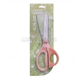 Ножницы канцелярские "SigNature" 17,8 см, двухцветные прорезиненные кольца, в картонном блистере, цвет пудрово-розовый