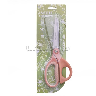 Ножницы канцелярские "SigNature" 17,8 см, двухцветные прорезиненные кольца, в картонном блистере, цвет пудрово-розовый