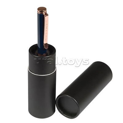 Ручка "Venezia Classico" в картотнном тубусе, 1,0 мм, синяя (корпус синий, футляр черный)