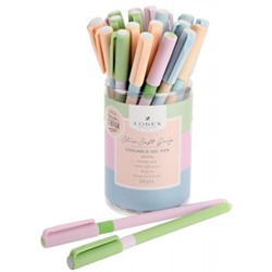 Ручка гелевая "Пиши-стирай" синяя 0.5 мм "LOREX PASTEL SLIM SOFT GRIP" LXEPSSG-PS4 LOREX
