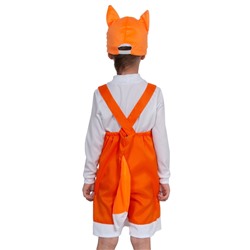 Карнавальный костюм «Лисёнок» ткань-плюш, полукомбинезон, шапочка, 3-6 лет, рост 98-116 см