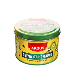 Антимоскитная свеча Argus, с маслом цитронеллы, банка с крышкой, 80 г